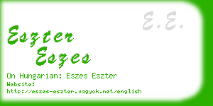 eszter eszes business card